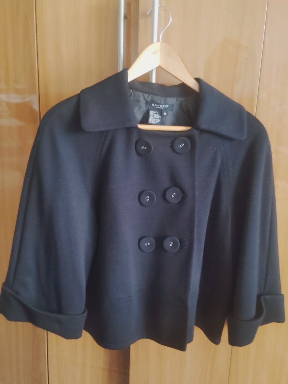 Sandro medium vintage black cropped jacket